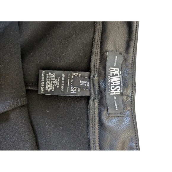 Rewash Juniors' Faux Leather Mini Skort Black   M - Picture 2 of 3